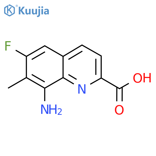 8-Amino-6-fluoro-7-methylquinoline-2-carboxylic acid structure