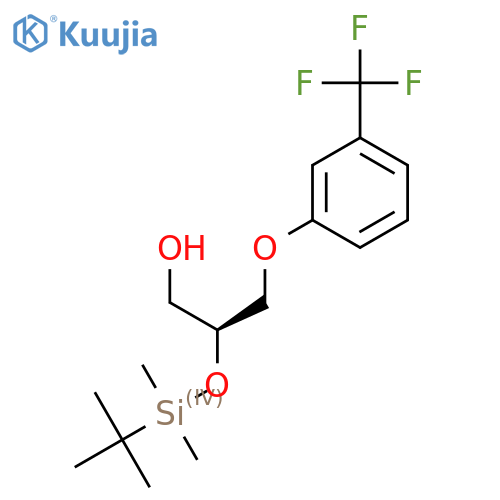 (S)-2-((tert-Butyldimethylsilyl)oxy)-3-(3-(trifluoromethyl)phenoxy)propan-1-ol structure