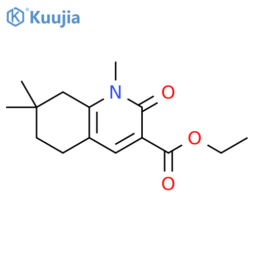 1,7,7-Trimethyl-2-oxo-1,2,5,6,7,8-hexahydro-quinoline-3-carboxylic acid ethyl ester structure