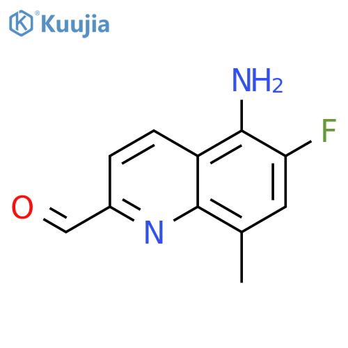 5-Amino-6-fluoro-8-methyl-quinoline-2-carbaldehyde structure