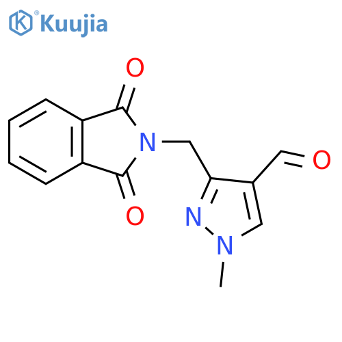 3-(1,3-dioxo-2,3-dihydro-1H-isoindol-2-yl)methyl-1-methyl-1H-pyrazole-4-carbaldehyde structure