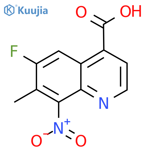 6-Fluoro-7-methyl-8-nitroquinoline-4-carboxylic acid structure