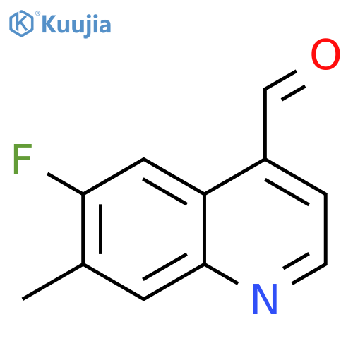 6-fluoro-7-methylquinoline-4-carbaldehyde structure