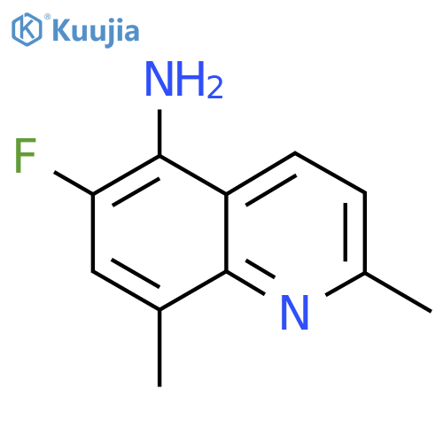 6-Fluoro-2,8-dimethylquinolin-5-amine structure