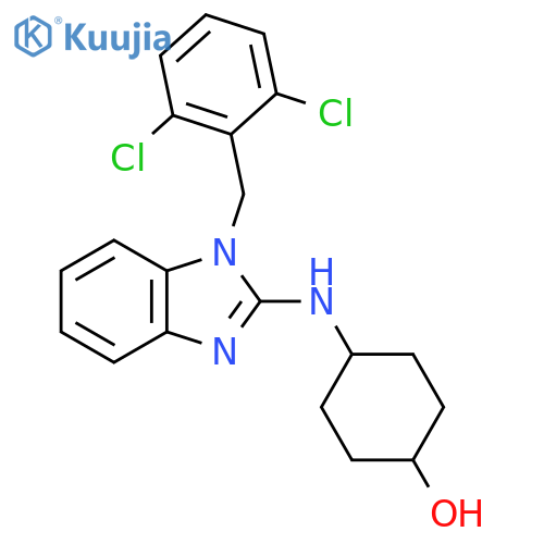 (1r,4r)-4-((1-(2,6-Dichlorobenzyl)-1H-benzo[d]imidazol-2-yl)amino)cyclohexanol structure