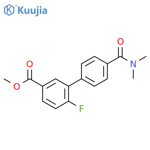 Methyl 3-4-(dimethylcarbamoyl)phenyl-4-fluorobenzoate structure