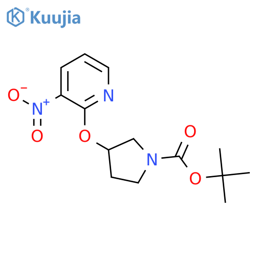 Tert-Butyl 3-((3-nitropyridin-2-yl)oxy)pyrrolidine-1-carboxylate structure