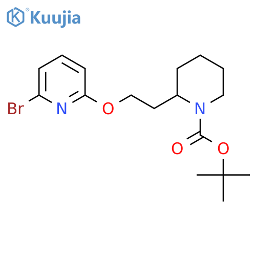 Tert-Butyl 2-(2-((6-bromopyridin-2-yl)oxy)ethyl)piperidine-1-carboxylate structure