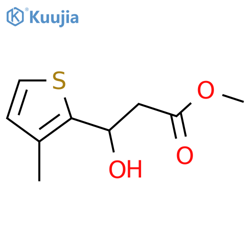 Methyl 3-hydroxy-3-(3-methylthiophen-2-yl)propanoate structure