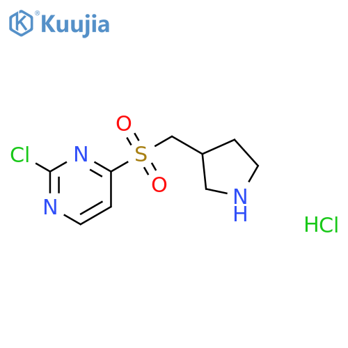 2-Chloro-4-((pyrrolidin-3-ylmethyl)sulfonyl)pyrimidine hydrochloride structure