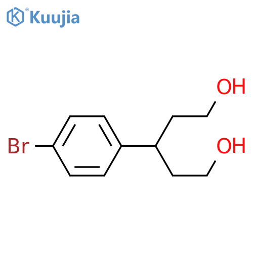 3-(4-bromophenyl)pentane-1,5-diol structure