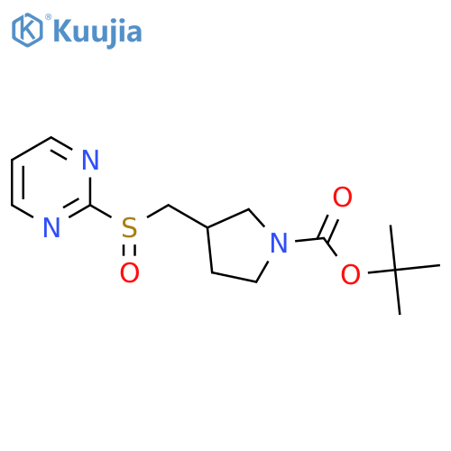 Tert-Butyl 3-((pyrimidin-2-ylsulfinyl)methyl)pyrrolidine-1-carboxylate structure