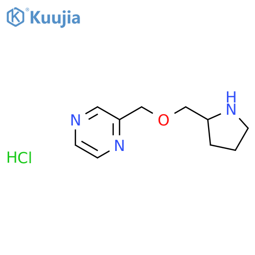 2-((Pyrrolidin-2-ylmethoxy)methyl)pyrazine hydrochloride structure