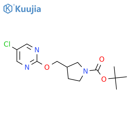 Tert-Butyl 3-(((5-chloropyrimidin-2-yl)oxy)methyl)pyrrolidine-1-carboxylate structure