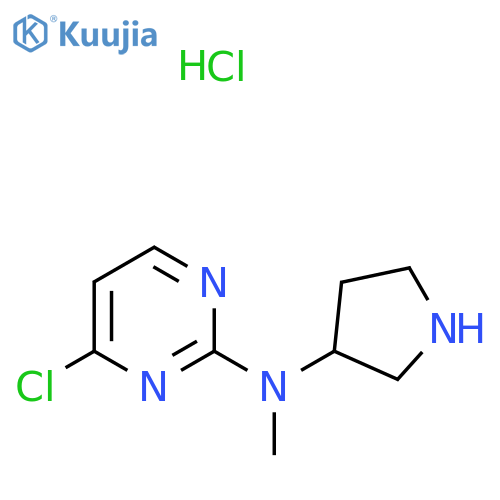 4-Chloro-N-methyl-N-pyrrolidin-3-ylpyrimidin-2-amine;hydrochloride structure