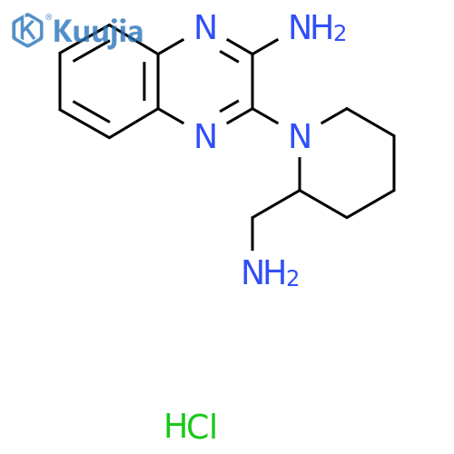 3-(2-(Aminomethyl)piperidin-1-yl)quinoxalin-2-amine hydrochloride structure