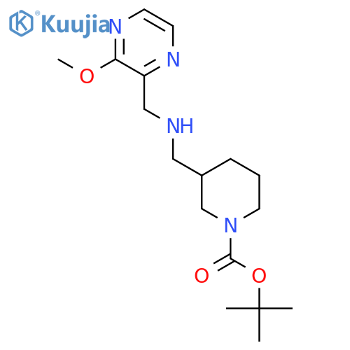 Tert-Butyl 3-((((3-methoxypyrazin-2-yl)methyl)amino)methyl)piperidine-1-carboxylate structure