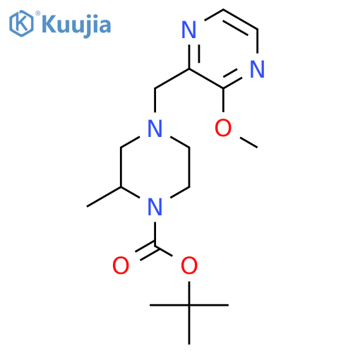 Tert-Butyl 4-((3-methoxypyrazin-2-yl)methyl)-2-methylpiperazine-1-carboxylate structure