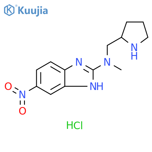 1H-Benzimidazol-2-amine, N-methyl-6-nitro-N-(2-pyrrolidinylmethyl)-, hydrochloride (1:1) structure