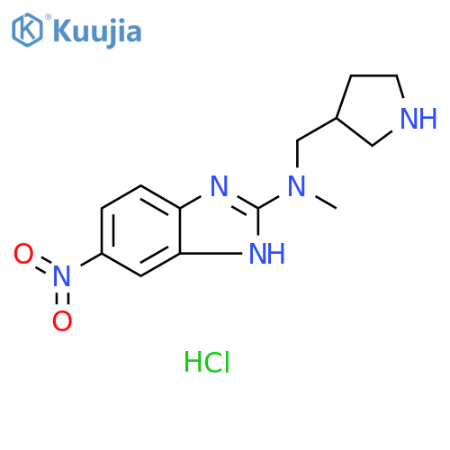 1H-Benzimidazol-2-amine, N-methyl-6-nitro-N-(3-pyrrolidinylmethyl)-, hydrochloride (1:1) structure