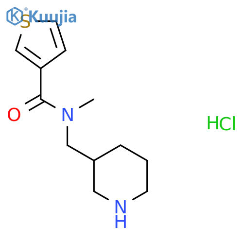 N-Methyl-N-(piperidin-3-ylmethyl)thiophene-3-carboxamide;hydrochloride structure
