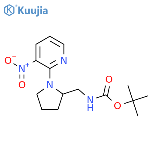 Tert-butyl ((1-(3-nitropyridin-2-yl)pyrrolidin-2-yl)methyl)carbamate structure