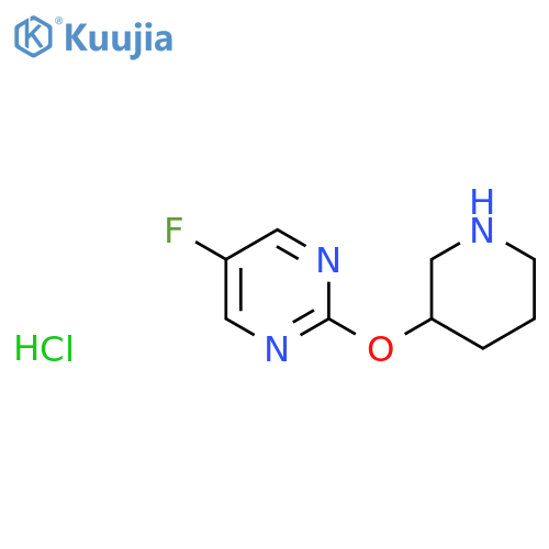 5-Fluoro-2-(piperidin-3-yloxy)pyrimidine hydrochloride structure