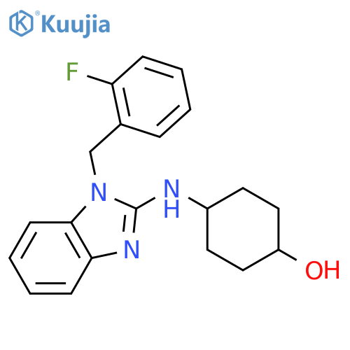 (1r,4r)-4-((1-(2-Fluorobenzyl)-1H-benzo[d]imidazol-2-yl)amino)cyclohexanol structure