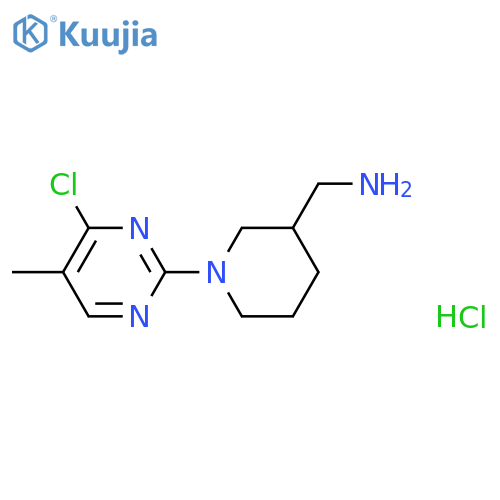 (1-(4-Chloro-5-methylpyrimidin-2-yl)piperidin-3-yl)methanamine hydrochloride structure