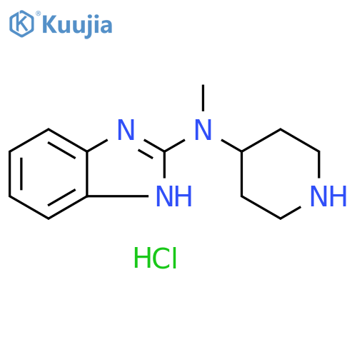 1H-Benzimidazol-2-amine, N-methyl-N-4-piperidinyl-, hydrochloride (1:1) structure