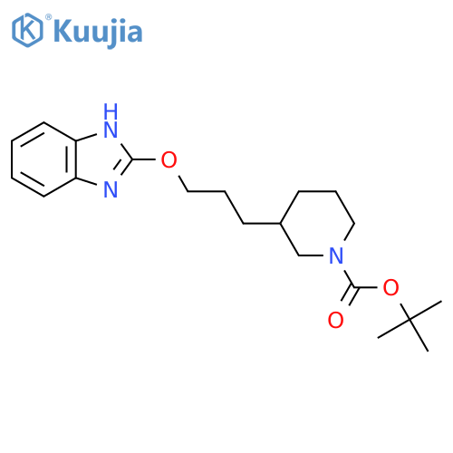 Tert-Butyl 3-(3-((1H-benzo[d]imidazol-2-yl)oxy)propyl)piperidine-1-carboxylate structure