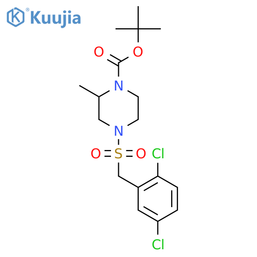 Tert-Butyl 4-((2,5-dichlorobenzyl)sulfonyl)-2-methylpiperazine-1-carboxylate structure