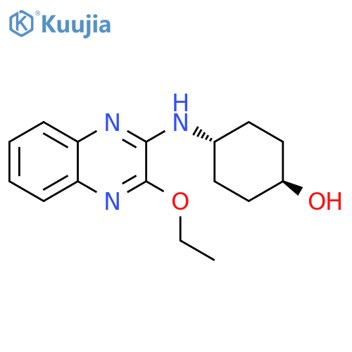 Cyclohexanol, 4-[(3-ethoxy-2-quinoxalinyl)amino]-, trans- structure