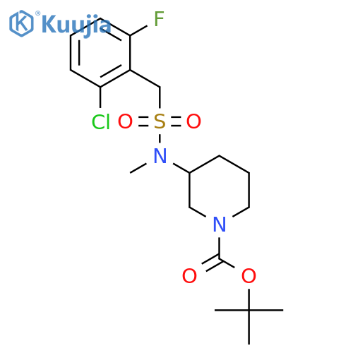 Tert-butyl 3-[(2-chloro-6-fluorophenyl)methylsulfonyl-methylamino]piperidine-1-carboxylate structure