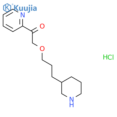 2-(3-(Piperidin-3-yl)propoxy)-1-(pyridin-2-yl)ethanone hydrochloride structure