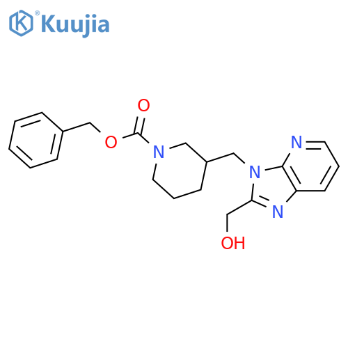 Benzyl 3-((2-(hydroxymethyl)-3H-imidazo[4,5-b]pyridin-3-yl)methyl)piperidine-1-carboxylate structure