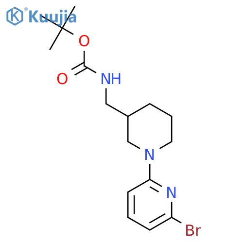 Tert-butyl ((1-(6-bromopyridin-2-yl)piperidin-3-yl)methyl)carbamate structure