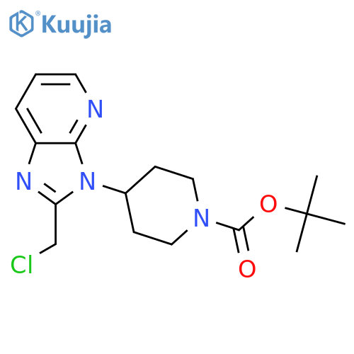 tert-butyl 4-(2-(chloromethyl)-3H-imidazo[4,5-b]pyridin-3-yl)piperidine-1-carboxylate structure