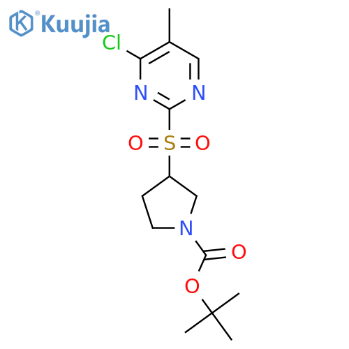 Tert-Butyl 3-((4-chloro-5-methylpyrimidin-2-yl)sulfonyl)pyrrolidine-1-carboxylate structure