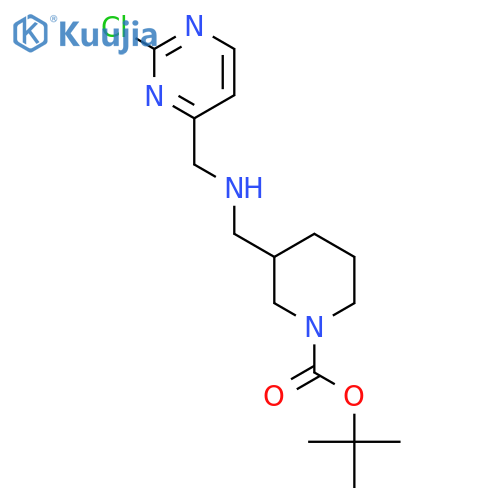 Tert-Butyl 3-((((2-chloropyrimidin-4-yl)methyl)amino)methyl)piperidine-1-carboxylate structure