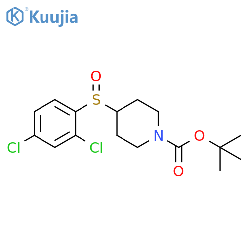 1-Piperidinecarboxylic acid, 4-[(2,4-dichlorophenyl)sulfinyl]-, 1,1-dimethylethyl ester structure