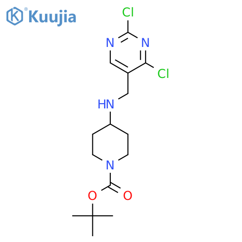 Tert-Butyl 4-(((2,4-dichloropyrimidin-5-yl)methyl)amino)piperidine-1-carboxylate structure