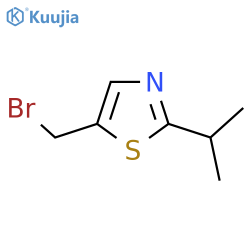 5-(bromomethyl)-2-(propan-2-yl)-1,3-thiazole structure