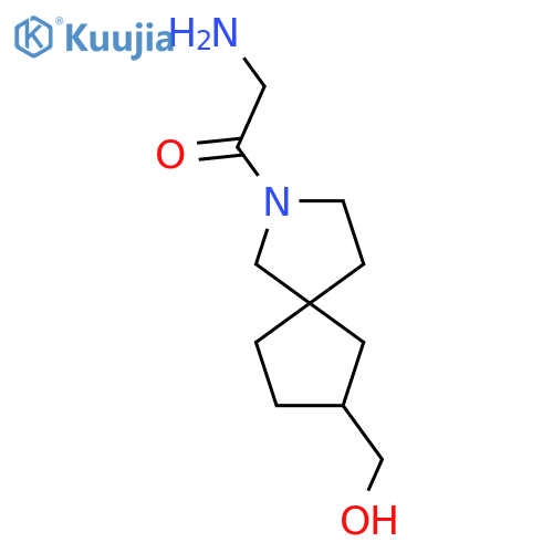 2-Amino-1-(7-(hydroxymethyl)-2-azaspiro[4.4]nonan-2-yl)ethanone structure