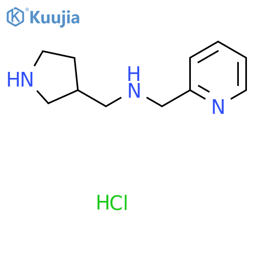 N-(Pyridin-2-ylmethyl)-1-pyrrolidin-3-ylmethanamine;hydrochloride structure