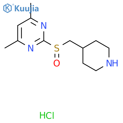 4,6-Dimethyl-2-((piperidin-4-ylmethyl)sulfinyl)pyrimidine hydrochloride structure