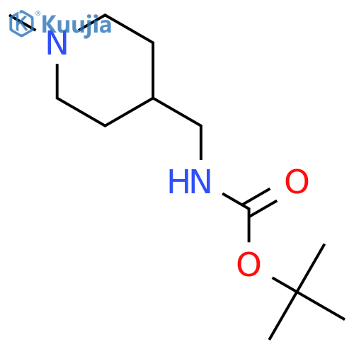 tert-Butyl ((1-methylpiperidin-4-yl)methyl)carbamate structure