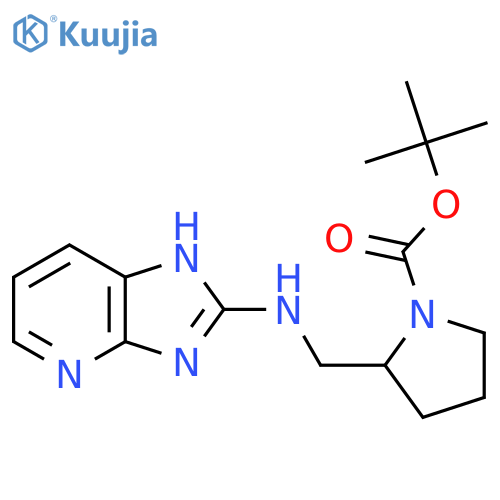 Tert-Butyl 2-(((3H-imidazo[4,5-b]pyridin-2-yl)amino)methyl)pyrrolidine-1-carboxylate structure