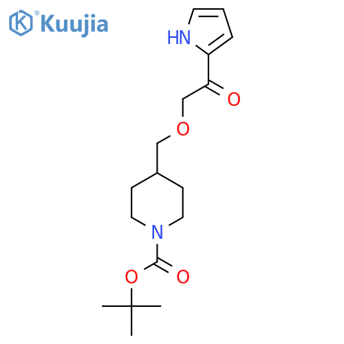 Tert-Butyl 4-((2-oxo-2-(1H-pyrrol-2-yl)ethoxy)methyl)piperidine-1-carboxylate structure