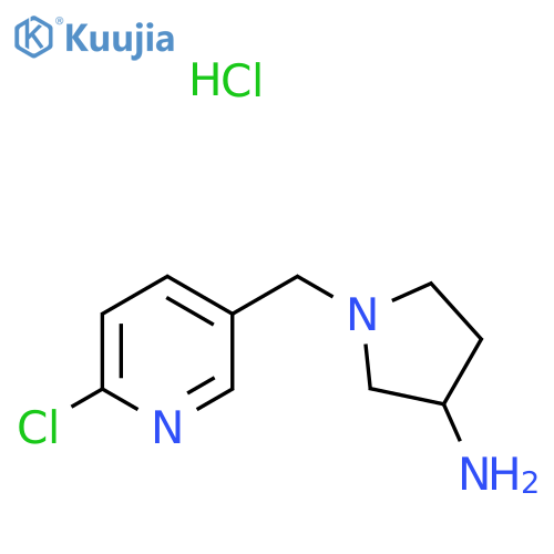 1-((6-Chloropyridin-3-yl)methyl)pyrrolidin-3-amine hydrochloride structure